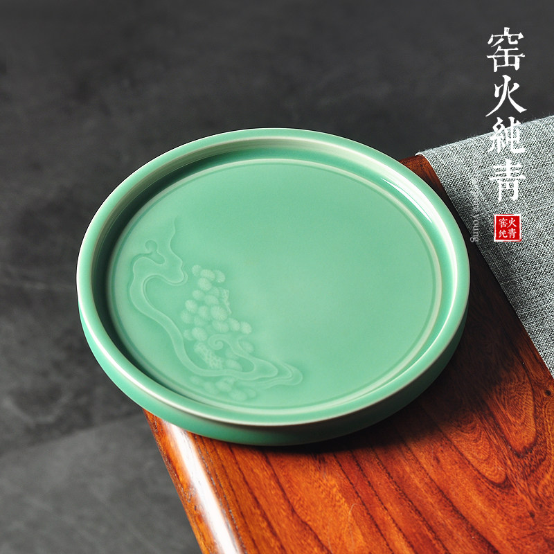 手工壶承紫砂壶托茶具配件干泡盘
