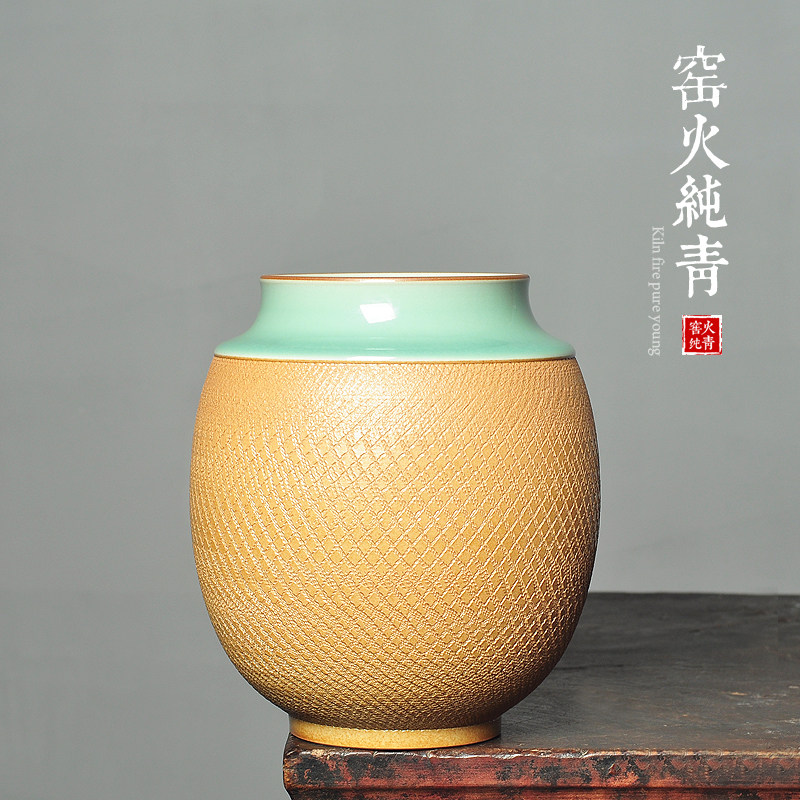 叶正茂手工青瓷花瓶中式灯笼花瓶