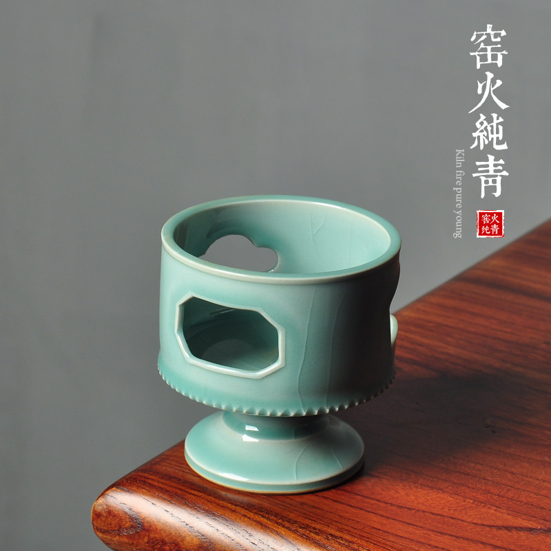 仿宋行炉青瓷香炉陶瓷打拓盘香炉