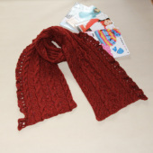 织艺坊相思难表围巾女手工编织可定制羊毛围巾木耳边纯色百搭秋冬