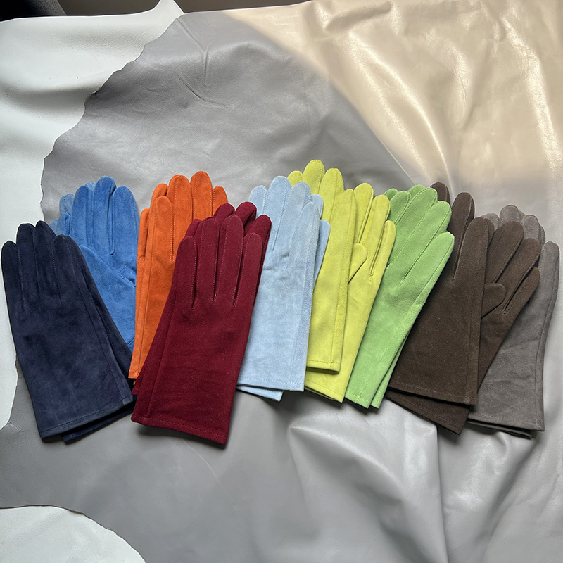 真皮手套羊绒反绒手套百搭多色