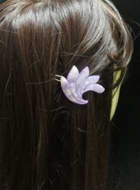 商城新品法国MASEILINE发饰时尚凤尾型板材手工制作边夹顶夹D1494