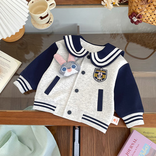 CW269056女童外套春装2026新款卡通兔子潮流学院风童外套