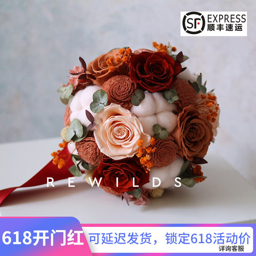【手捧花】领花跟拍小花束 c缩小版球证花 伴娘花球 - 封面
