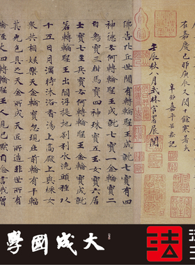 钟绍京转轮圣王经文字帖超清复制