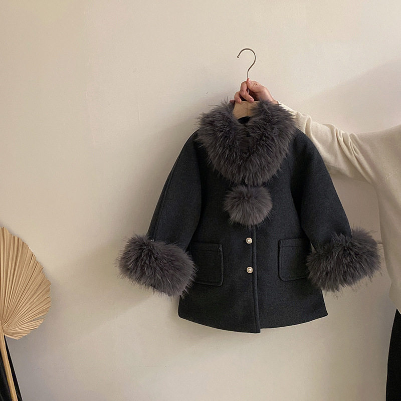 女童2026秋冬新款高级感毛领呢子大衣女宝宝名媛千金风夹棉外套潮,童装/婴儿装/亲子装,普通外套,淘宝优惠券,粉丝福利购,淘宝优惠卷