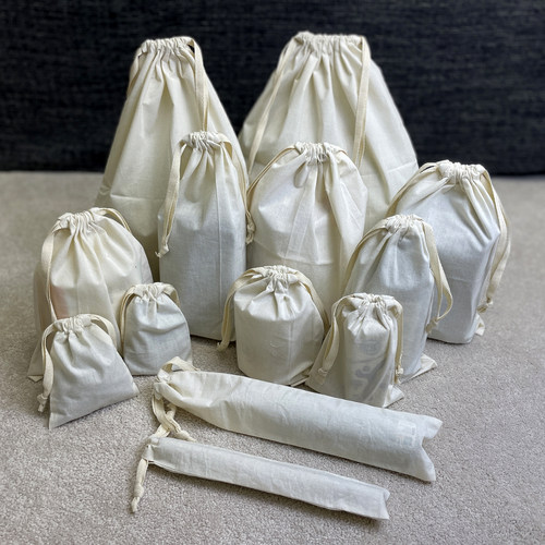 纯棉束口袋定制印刷防尘抽绳索袋