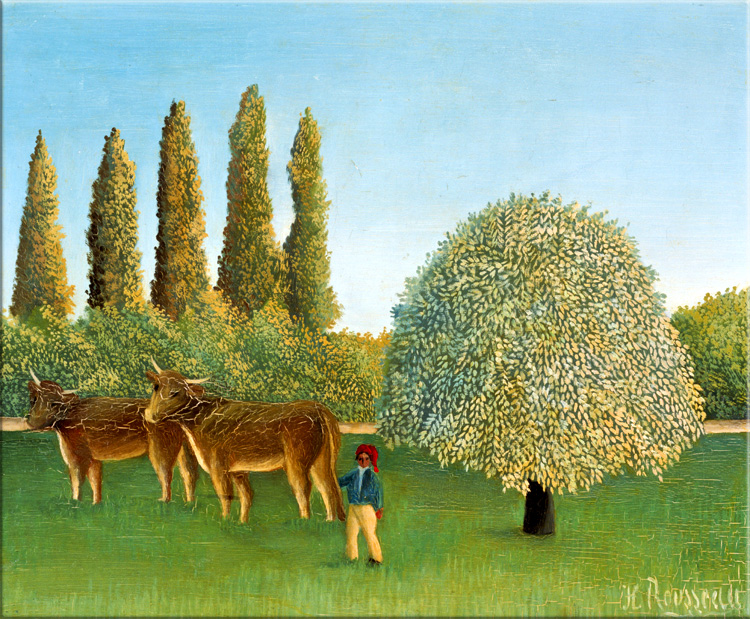 草地 Henri Rousseau 卢梭 装饰画无框有框风景客厅书房玄关酒吧图片