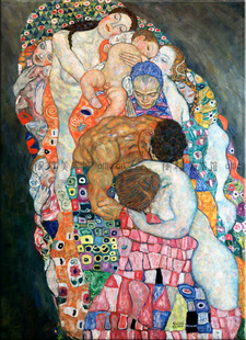 克里姆特轮回局部欧式复古小众艺术装饰画客厅书房卧室沙发背景画