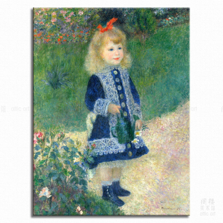 提水壶的女孩 renoir 雷诺阿 艺术装饰画印象派客厅书房卧室餐厅