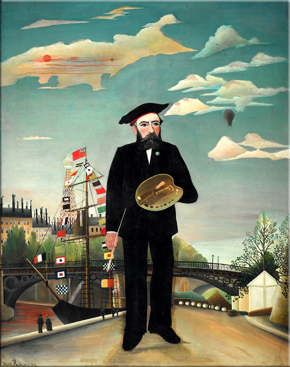 自画像 henri rousseau 卢梭 装饰画无框有框客厅书房酒吧咖啡馆