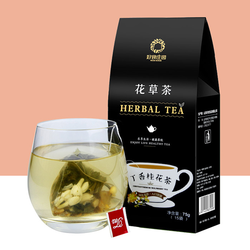 丁香养胃茶调理桂花茶叶口臭男女三角包茶茉莉花橘皮大麦茶汤无糖