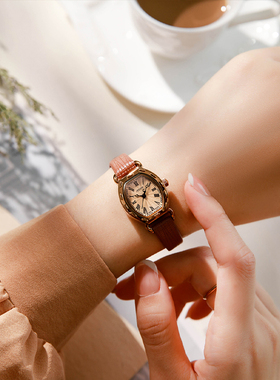 聚利时手表女款2025年新款轻奢小众复古小巧学生初高中女士石英表
