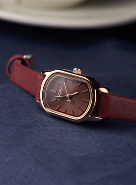 聚利时手表女款轻奢小众高级感2025新款小表盘方形女士学生石英表
