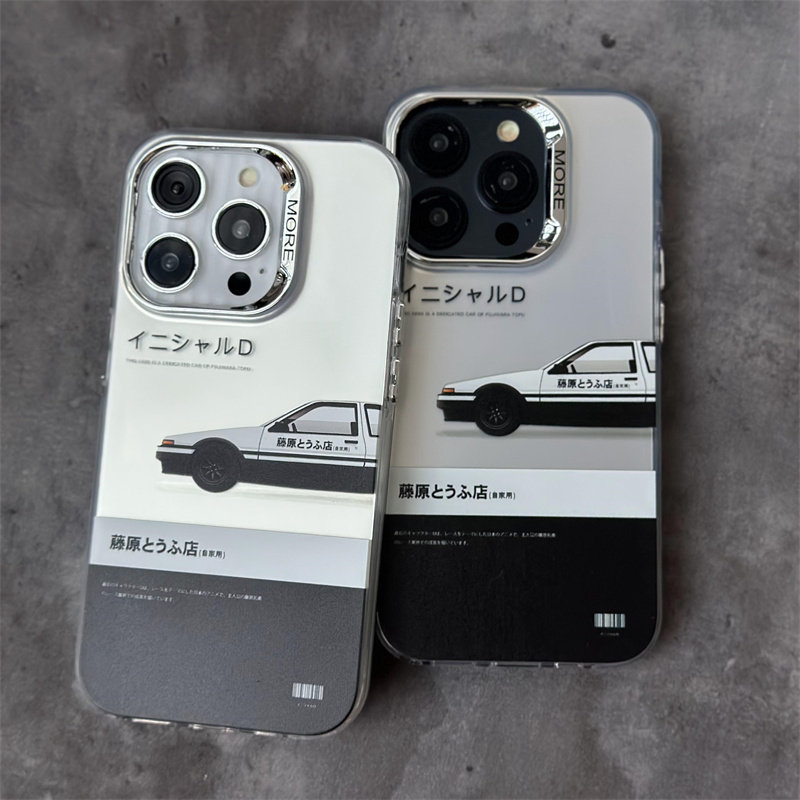 儿时回忆日系藤原拓海AR86适用苹果11-15promax头文字D全包软胶防摔手机壳iphone14pro潮牌赛车男外壳