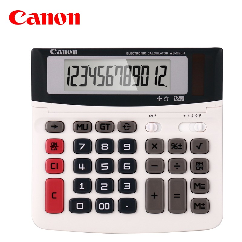 Canon佳能WS-220H双重电源计算器