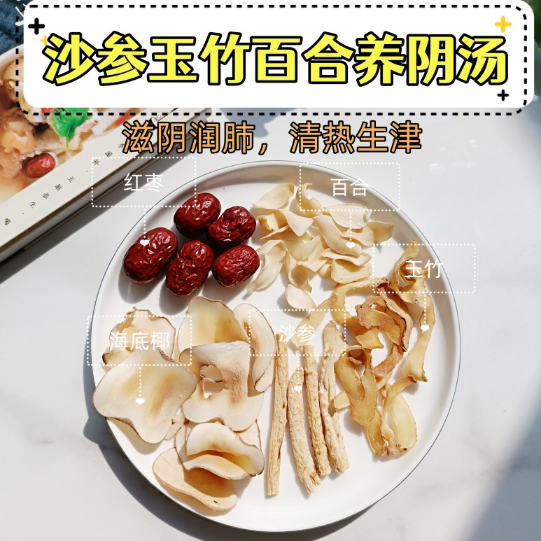 沙参玉竹百合养阴汤料包广府煲汤四季清补降虚火生津食疗调理炖汤