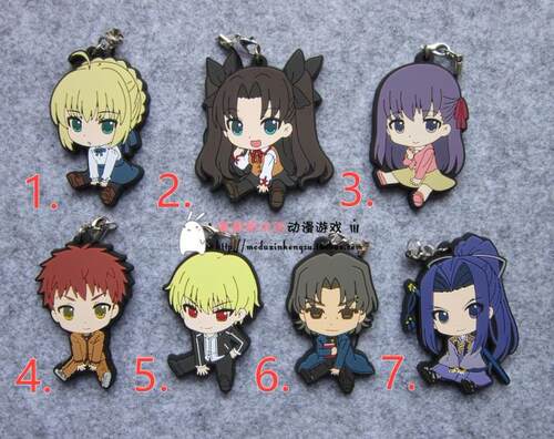 日单正版散货 Fate/stay night UBW 闪闪 saber 坐姿 橡胶挂件