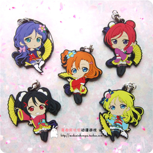 日单正版散货Love Live! lovelive剧场版限定 旗袍扇舞 橡胶挂件