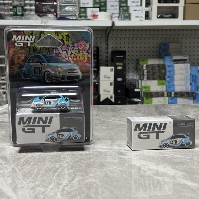 MINIGT1:64 #1051 阿巴斯Abarth 595 LB Abas IZTK宽体合金车模型
