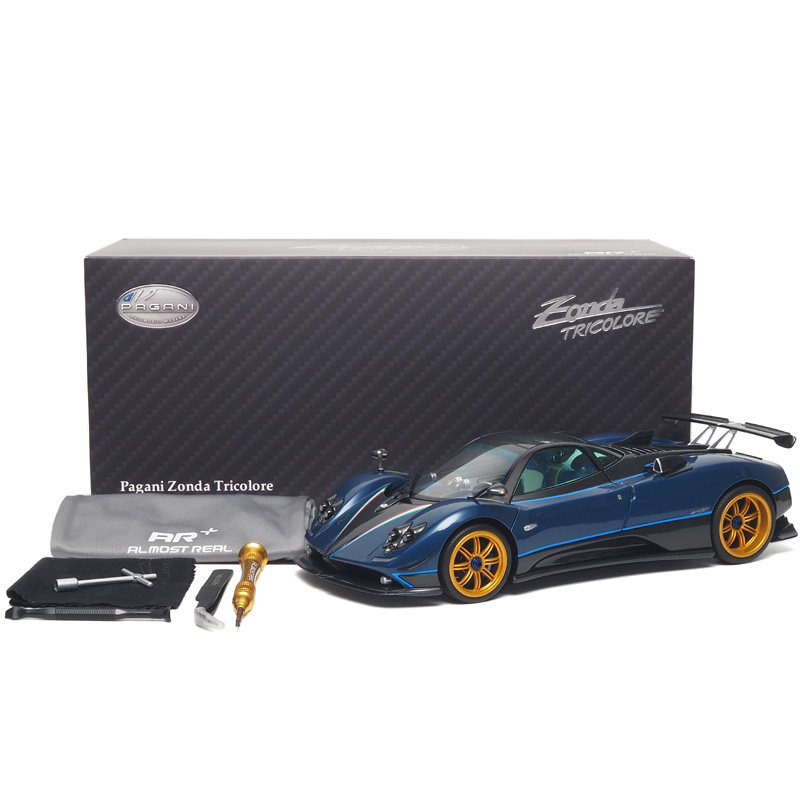 Almost Real AR+1:18 帕加尼 Zonda Tricolore 2010 篮碳汽车模型