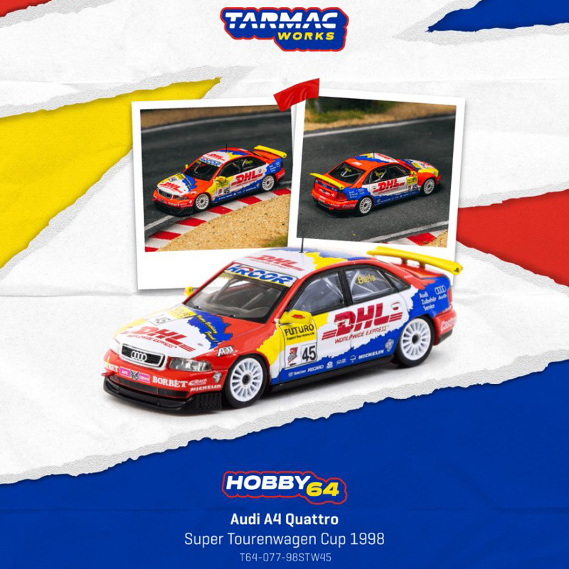 预售TW 1:64 奥迪Audi A4 Quattro 1998 合金汽车模型