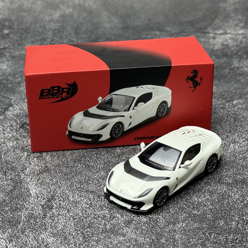 预售BBR 1:64 法拉利Ferrari 812 Competizione白色 合金汽车模型