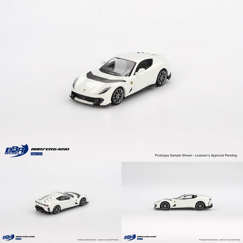 预售BBR 1:64 法拉利Ferrari 812 Competizione白色 合金汽车模型
