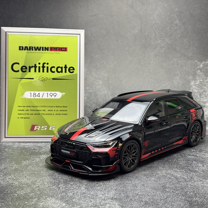 Kilo Works 1:18 奥迪RS6 DarwinPRO Vossen HF2轮毂 汽车模型