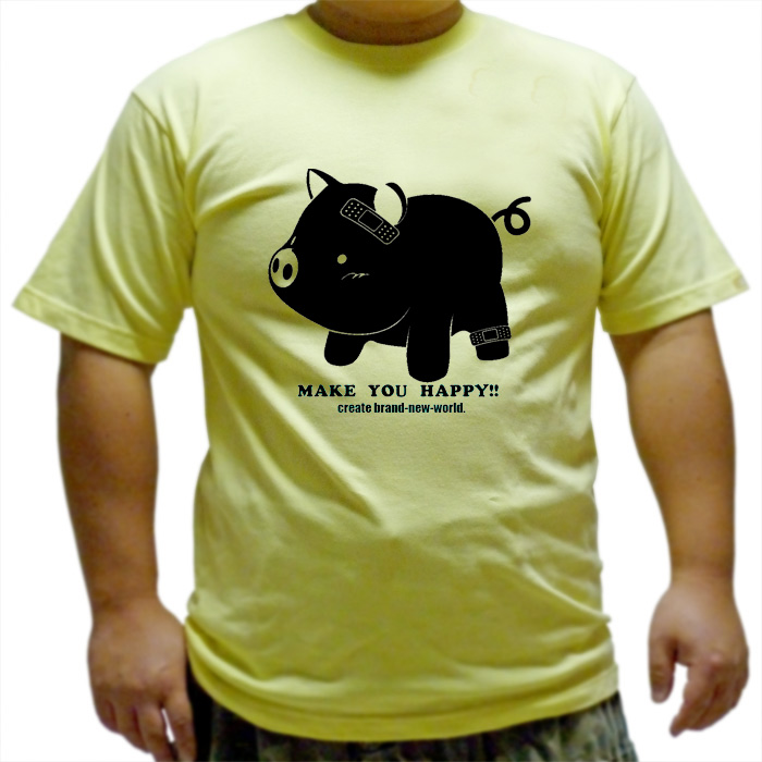 bear熊熊春夏装个性猪年鼻子T恤