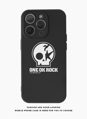 ONE OK ROCK摇滚乐队OOR手机壳液态直边黑色磨砂硅胶全包软壳苹果16promax华为nova荣耀vivoppo三星s23小米14