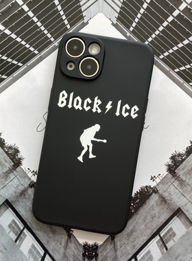 AC/DC摇滚乐队black ice适用苹果iPhone11prox华为手机壳黑色软壳