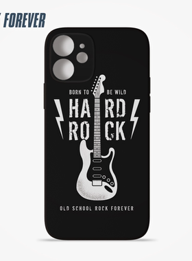 摇滚Rock N' Roll吉他手机壳黑色适用苹果13iPhone14promaxplus12