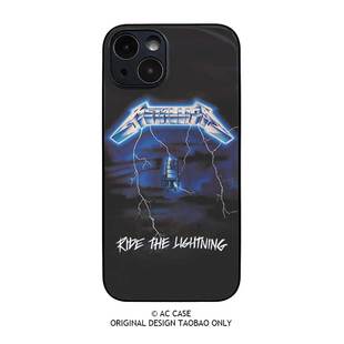 Metallica金属乐队重金属摇滚Ride The Lightning专辑手机壳苹果15华为p70荣耀x小米红米vivo三星s玻璃壳oppo