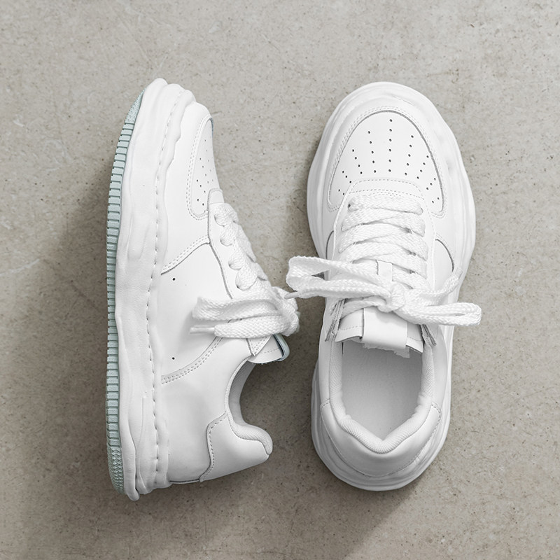 小白鞋男鞋2025新款潮鞋冬季运动休闲板鞋白色厚底贝壳头溶解鞋男,流行男鞋,休闲板鞋,淘宝优惠券,粉丝福利购,淘宝优惠卷