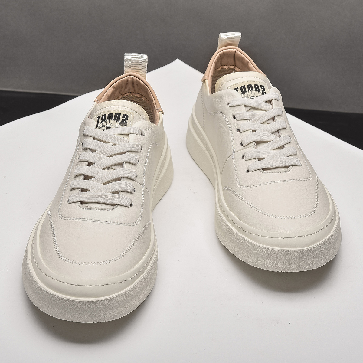 透气板鞋韩版休闲鞋真皮鞋子