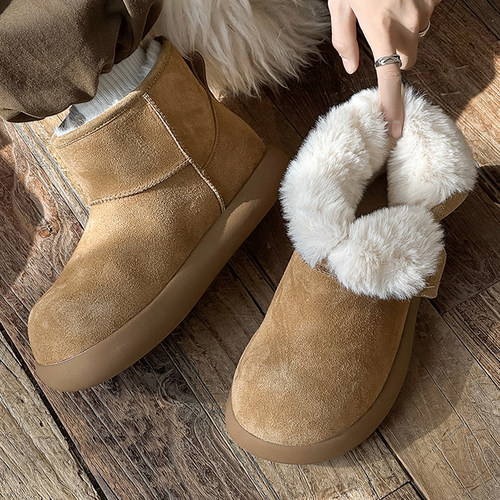 保暖男鞋防寒冬鞋一脚蹬雪地靴