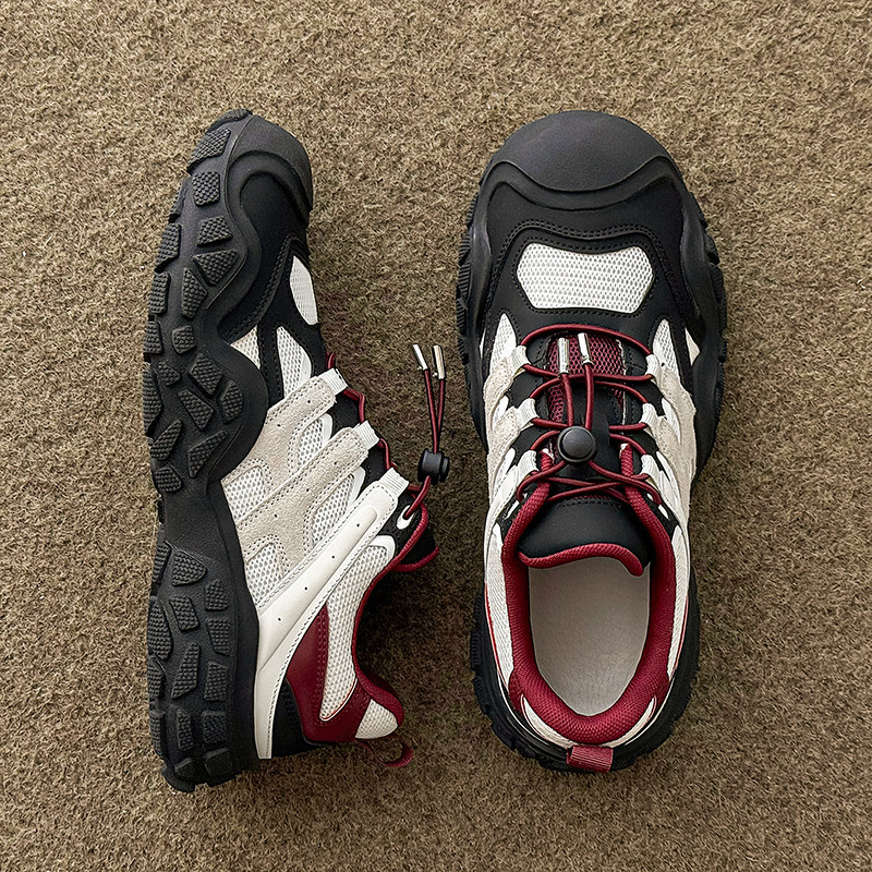 男鞋夏季2026新款潮流运动潮鞋透气高级感徒步鞋厚底户外登山鞋男