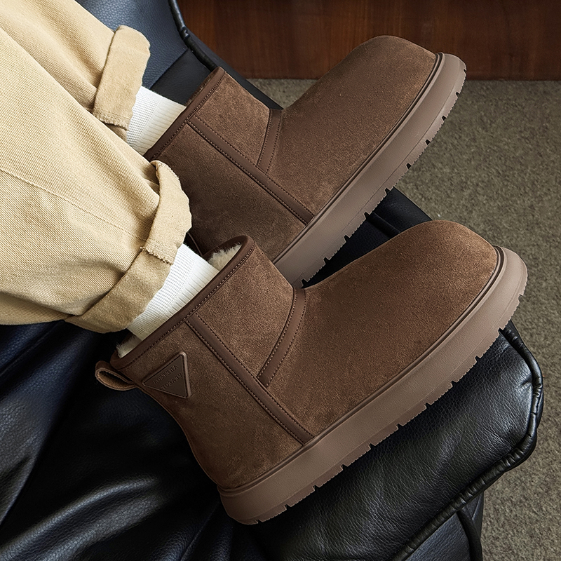 保暖户外面包鞋翻毛大头雪地靴