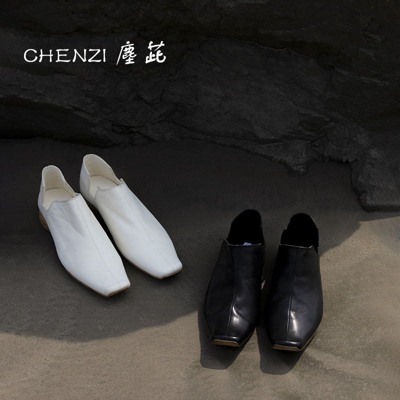 CHENZIIL单鞋简约翘头一脚蹬