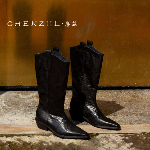 CHENZIIL原创V口骑士靴