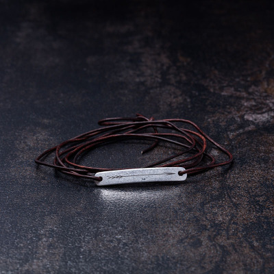 Article22男复古纯手工皮绳手链