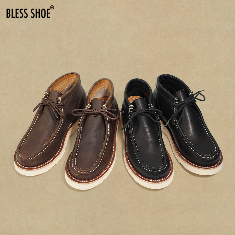 BLESS SHOE 23A/W WALLABEE 固特异真皮袋鼠鞋疯马牛皮工装靴男靴 流行男鞋 时装靴 原图主图