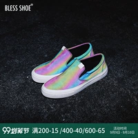 BLESS SHOE Demon Night Magic Summer Color Phản chiếu thấp Giúp giày lười Đôi giày thông thường - Giày thấp giày anta nam