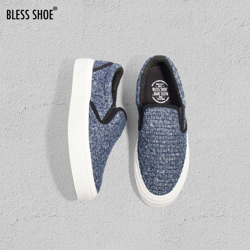 BLESSSHOE夏季低帮编织懒人鞋