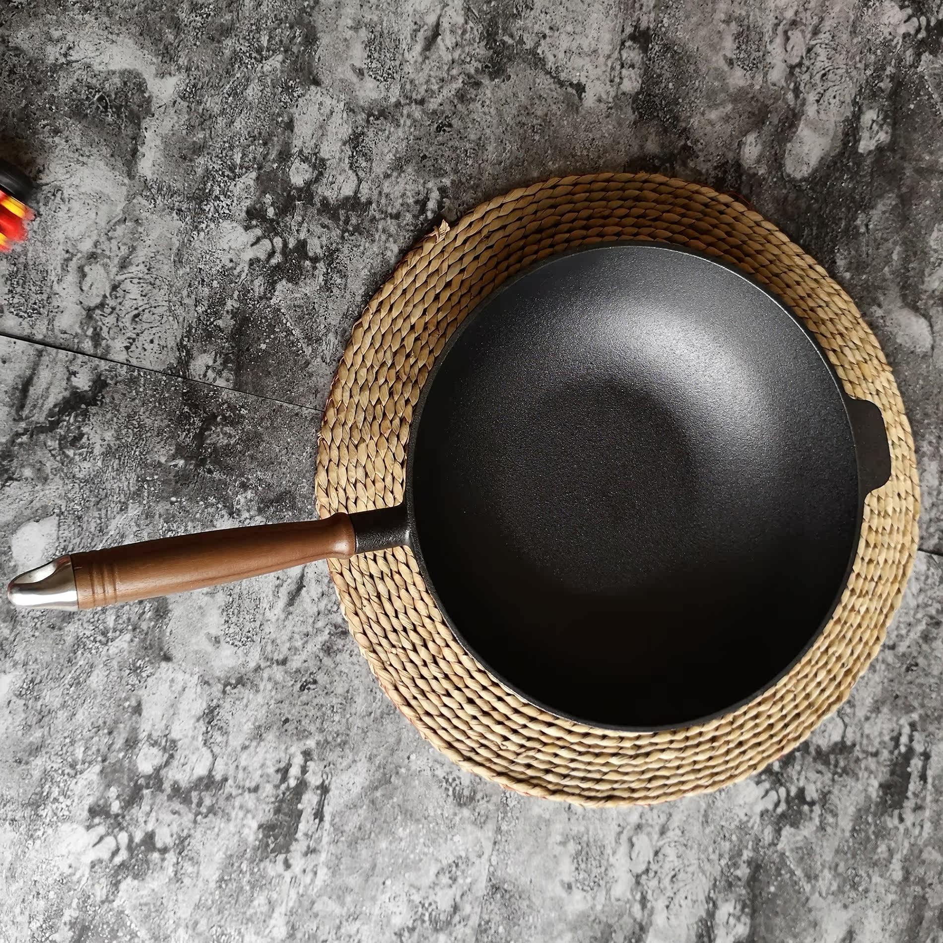 32厘米傳統老式中華炒鍋平底鑄鐵鍋家用炒菜無塗層燃氣電磁爐通用在類目 廚房/烹飪用具, 烹飪用具, 鍋具/煲/燒水壺, 炒鍋中 - 來自Buy2taobao.com提供專業的淘寶代購服務