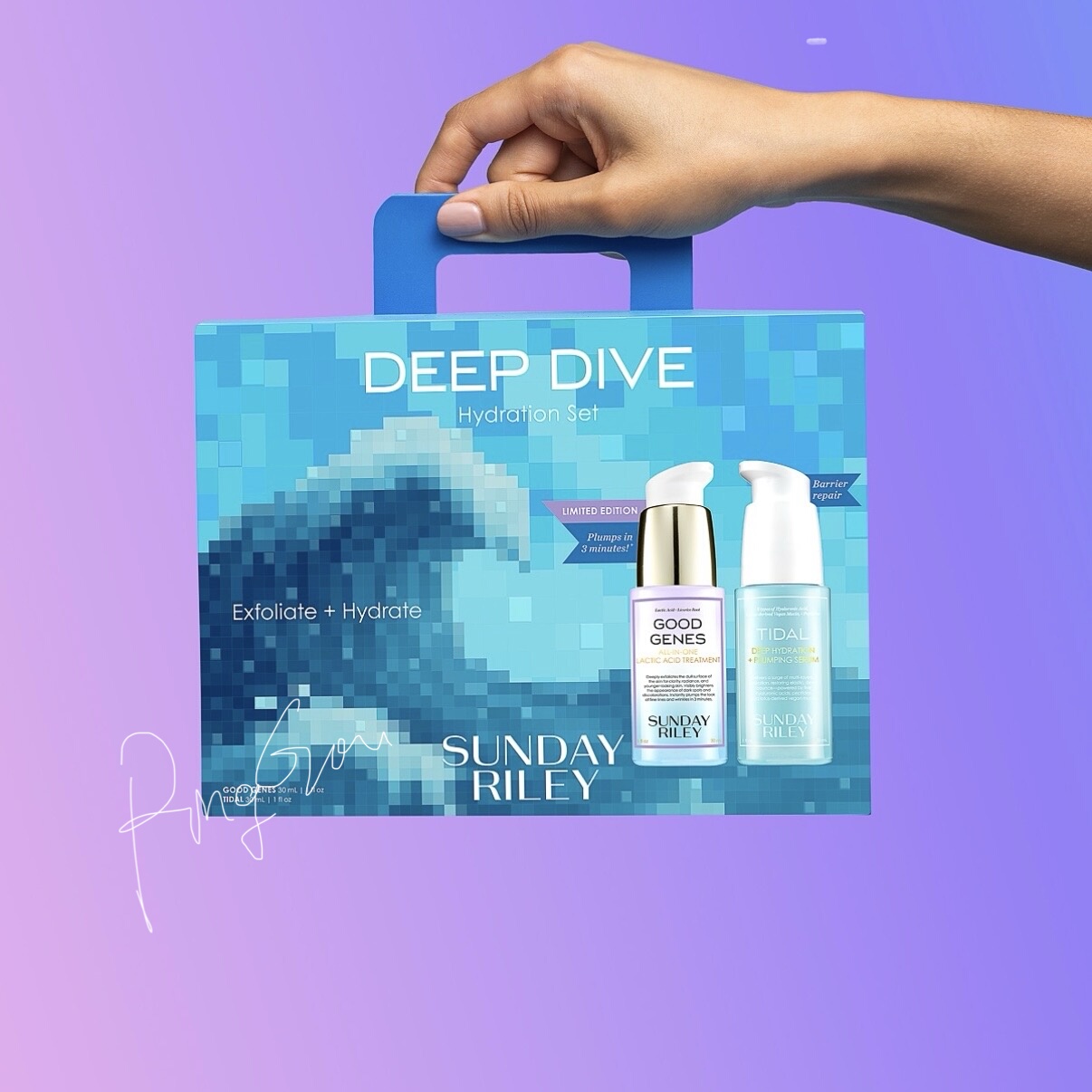 Sunday Riley Deep Dive 好基因乳酸精华 补水保湿精华正装套装图片
