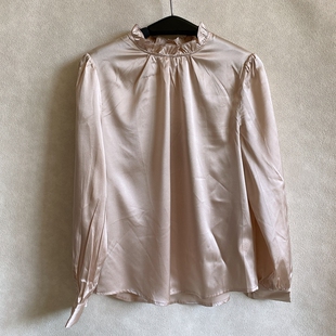 【现货】Lilysilk莉莉秀客女士8951飘带22姆真丝桑蚕丝长袖衬衫