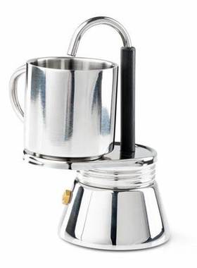 GSI 4 Cup Stainless Expresso Set户外咖啡蒸馏器摩卡壶套装