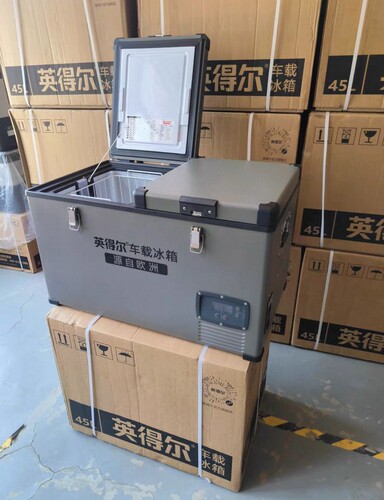 英得尔ICECO大容量60升双箱双控12V24V220通用压缩机冷藏冷冻冰箱